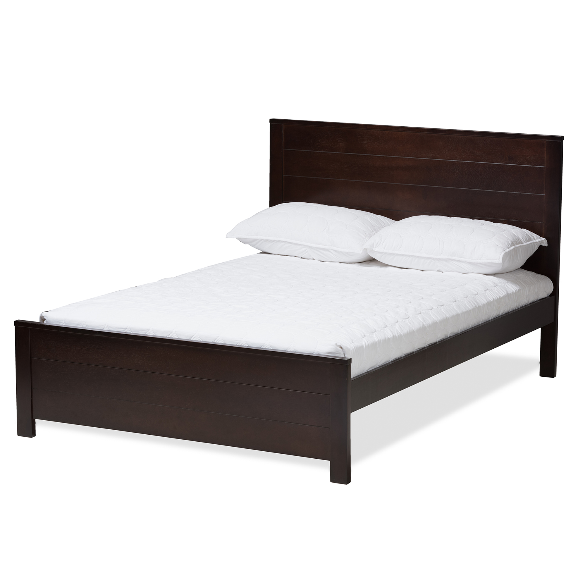 Baxton Studio Catalina Modern Classic Mission Style Dark Brown-Finished Wood Full Platform Bed